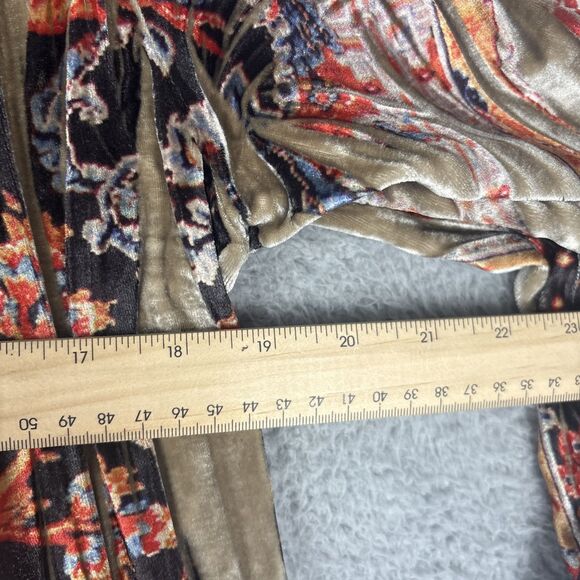 One World Live And Let Live Womens Boho Cardigan Size M Brown Gold Long Sleeve - Picture 5 of 6